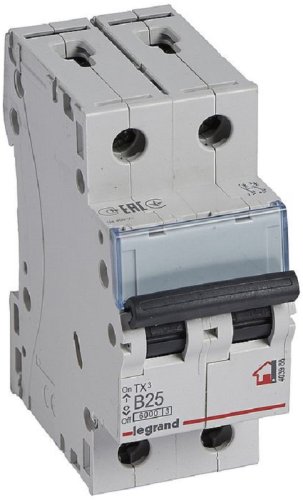 Выключатель автоматический Legrand TX3 6000 2п 25А B 6кА фото Выключатель автоматический Legrand TX3 6000 2п 25А B 6кА картинка